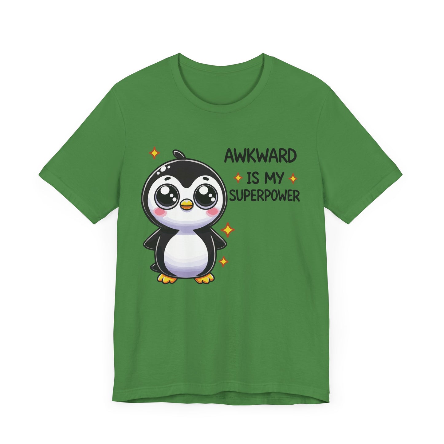Awkward Is My Superpower T-Shirt – Cute Penguin Graphic Tee – Funny Social Anxiety Shirt