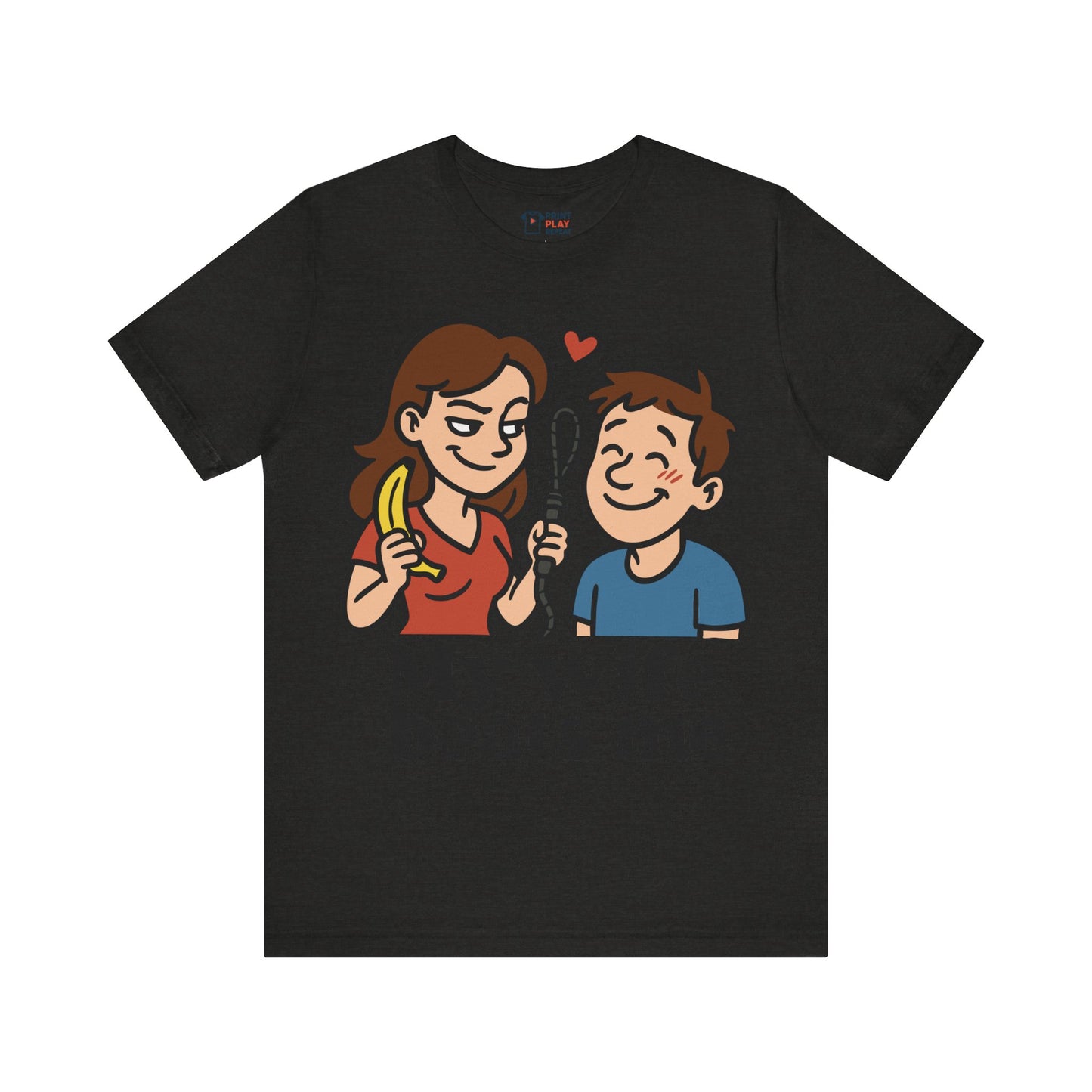 Funny "My Wife Beats Me" Cartoon T-Shirt – Playful Marriage Humor Tee