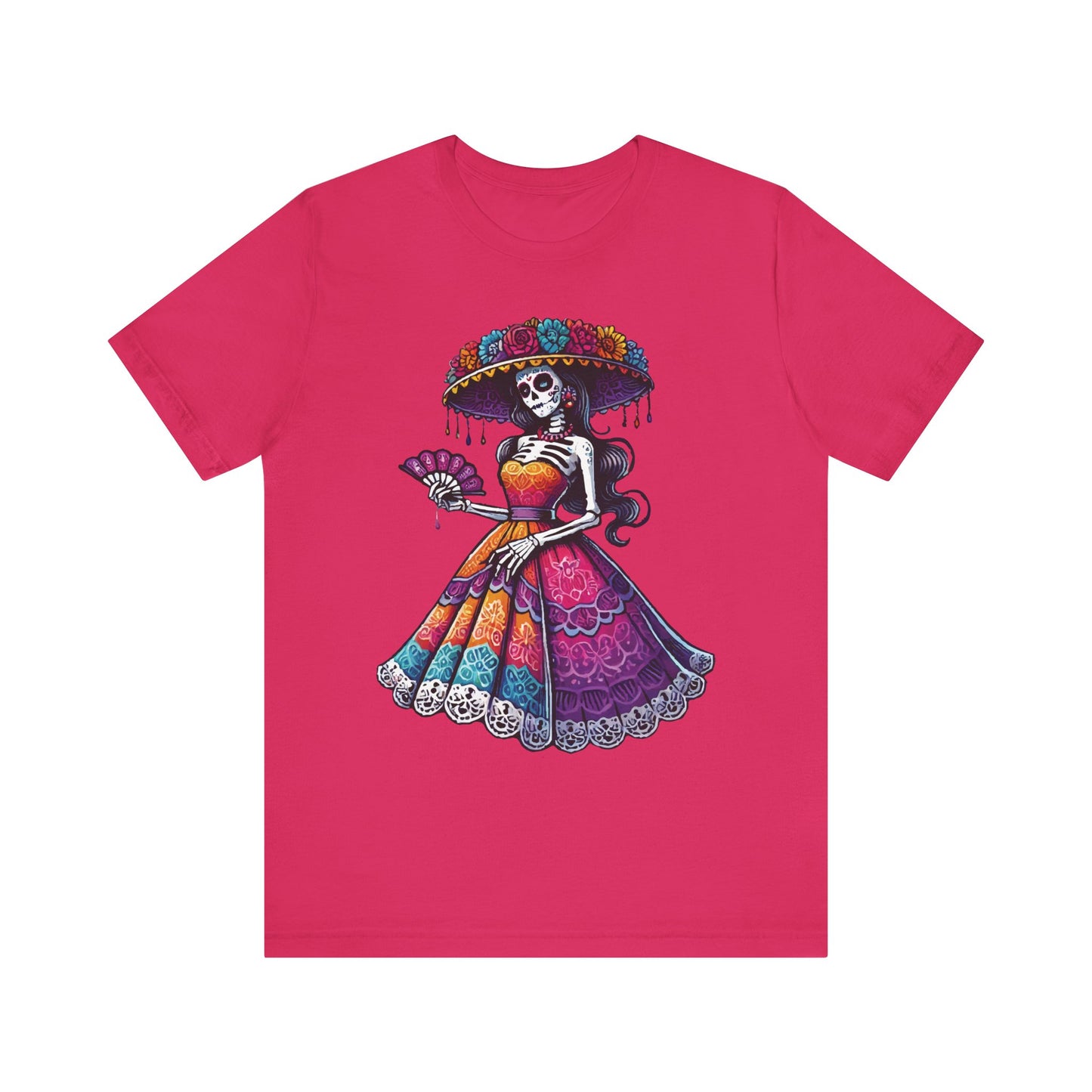 La Catrina Day of the Dead T-Shirt - Team Purple Skeleton Lady Día de los Muertos Tee