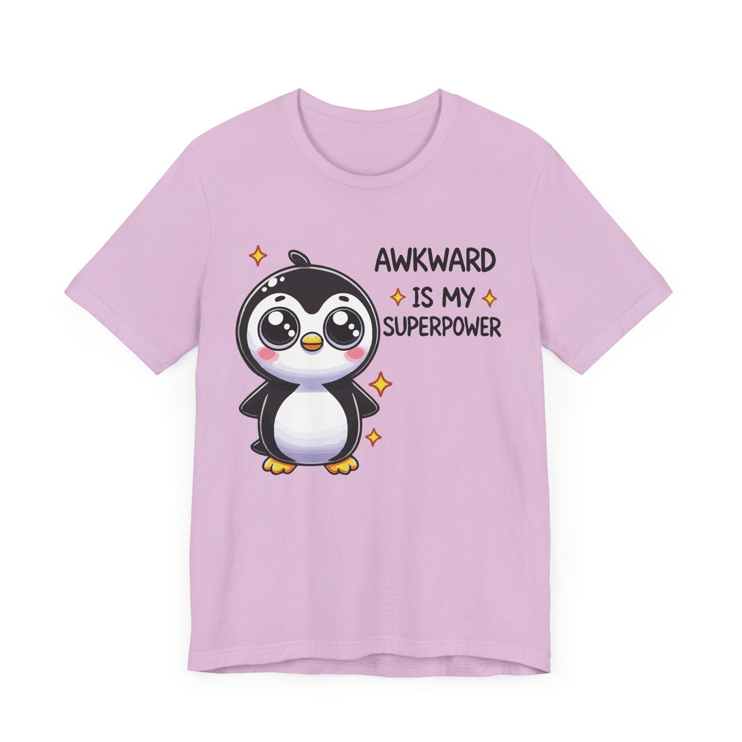 Awkward Is My Superpower T-Shirt – Cute Penguin Graphic Tee – Funny Social Anxiety Shirt