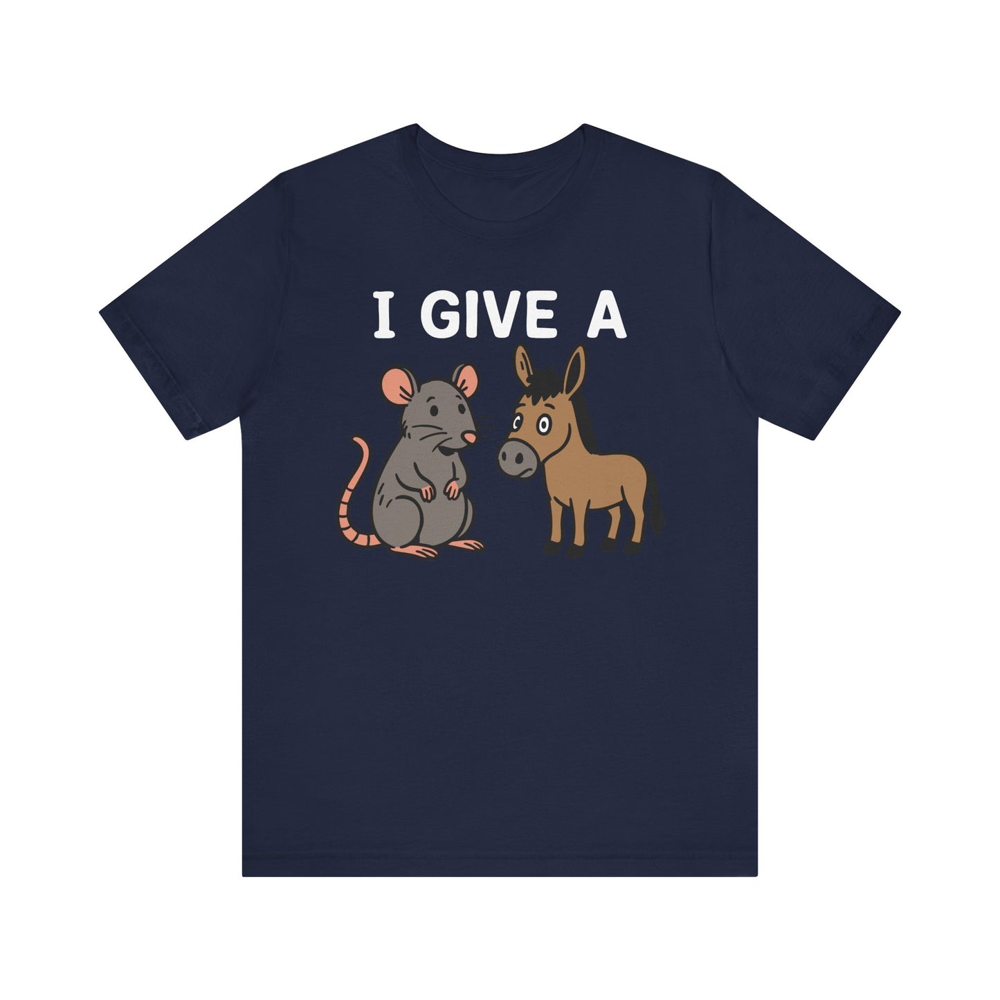 Navy "I Give A Rat’s Ass" cheeky pun T-shirt