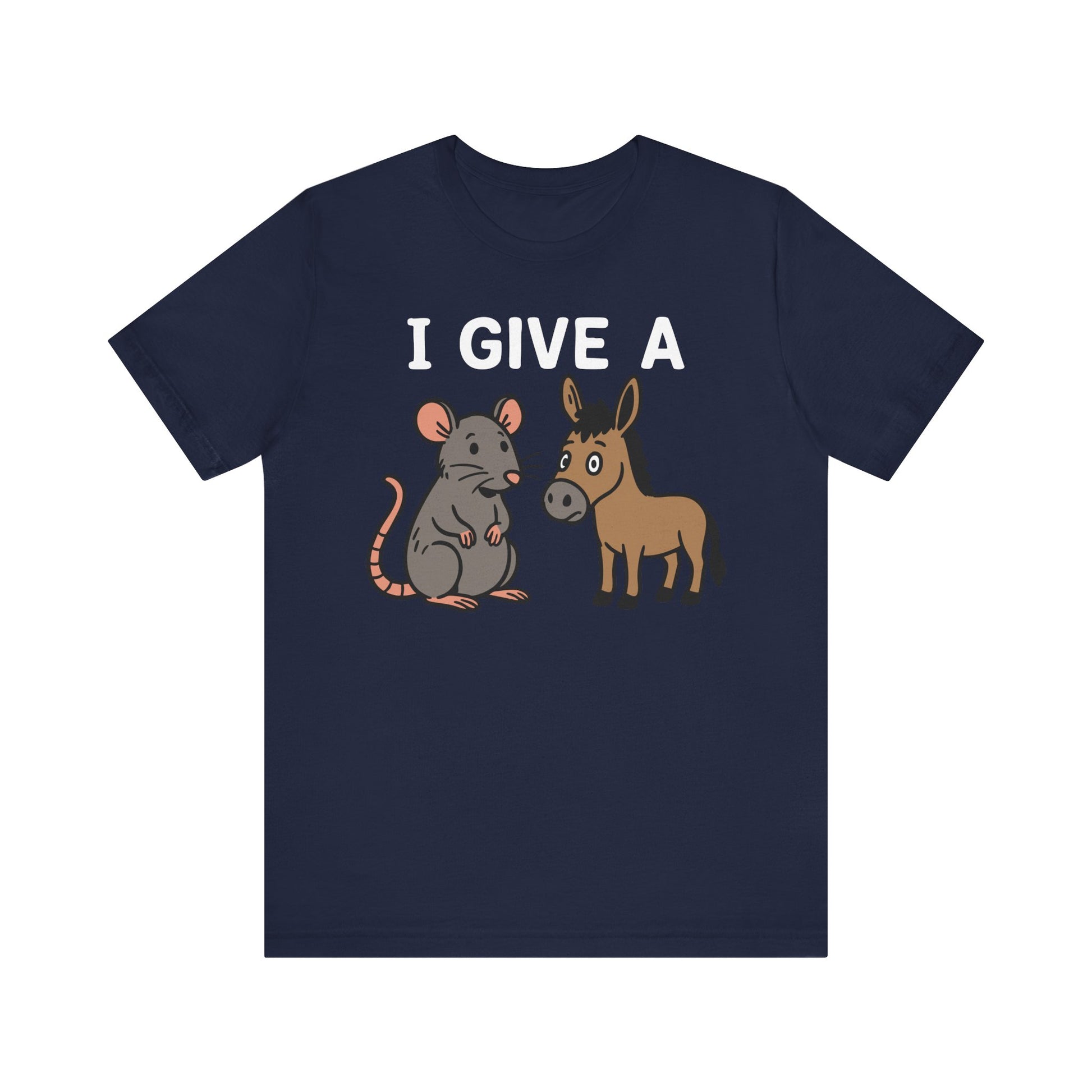 Navy "I Give A Rat’s Ass" cheeky pun T-shirt
